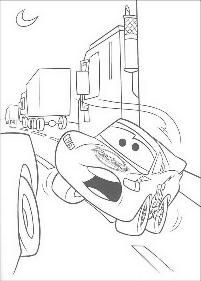 Plansa de colorat cu Cars pixar 180 91